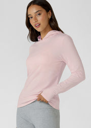 Lorna Jane Sunrise Long Sleeve Hooded Top - Arctic Pink