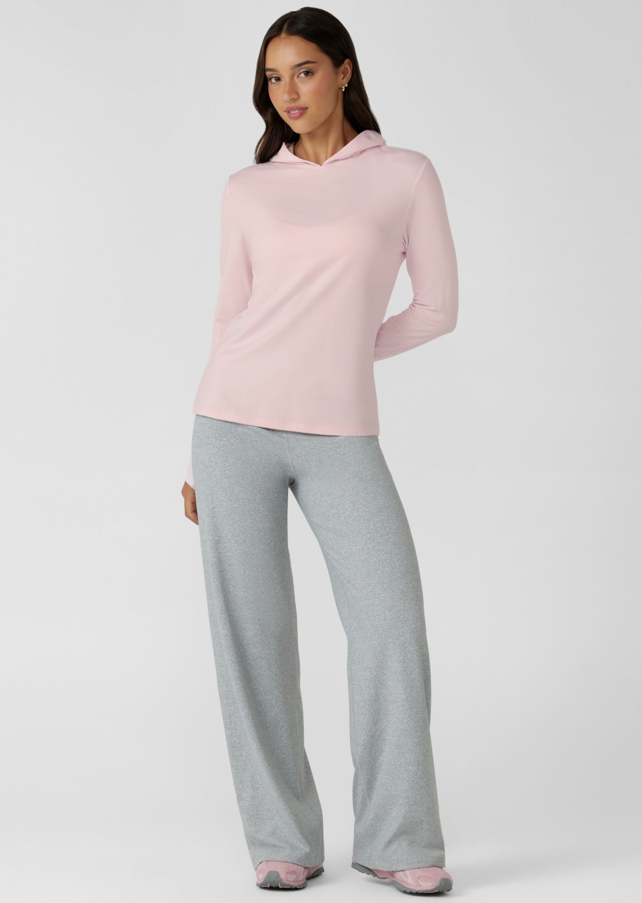 Lorna Jane Sunrise Long Sleeve Hooded Top - Arctic Pink