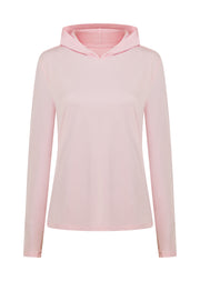 Lorna Jane Sunrise Long Sleeve Hooded Top - Arctic Pink