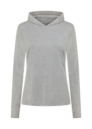 Lorna Jane Sunrise Long Sleeve Hooded Top - Grey Marl