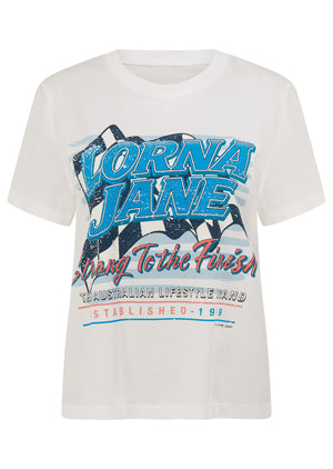 Lorna Jane Finish Line Signature T-Shirt - White