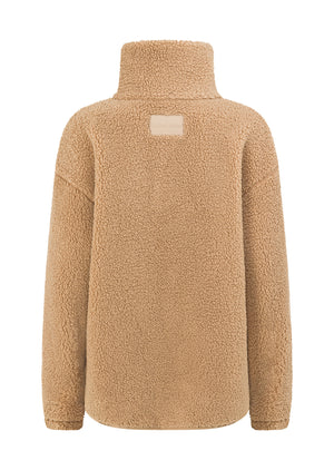 Lorna Jane Field Teddy Half Zip Sweat - Sand Dune