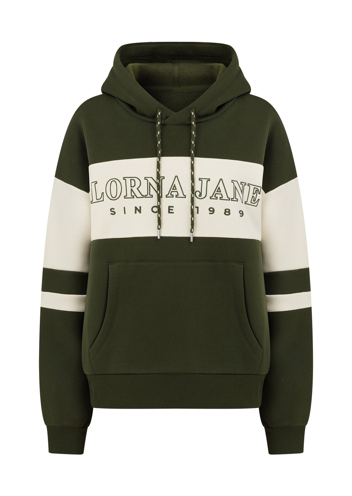 Lorna Jane Clubhouse Panelled Hoodie - Luxury Green