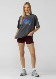 Lorna Jane Lorna Sports Washed Boyfriend T-Shirt - Washed Titanium