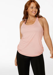 Lorna Jane Grab And Go Active Mesh Tank - Blushed Pink