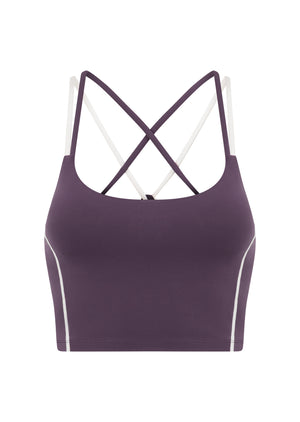 Lorna Jane Limited Edition Lotus Bra Tank Combo - Midnight Plum