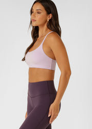 Lorna Jane Limited Edition Lotus Crop Sports Bra - Pale Violet