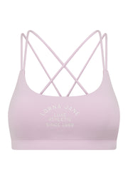 Lorna Jane Limited Edition Lotus Crop Sports Bra - Pale Violet