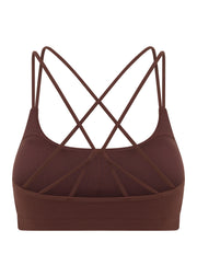Lorna Jane Limited Edition Lotus Crop Sports Bra - Truffle