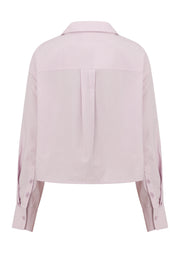 Lorna Jane Heritage Cropped Button Up Shirt - Violet Stripe