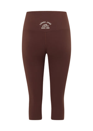Lorna Jane Limited Edition Lotus 3/4 Capri Leggings - Truffle