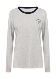 Lorna Jane Limited Edition Lotus Long Sleeve T-Shirt - Light Grey Marl