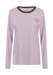 Lorna Jane Limited Edition Lotus Long Sleeve T-Shirt - Pale Violet Marl