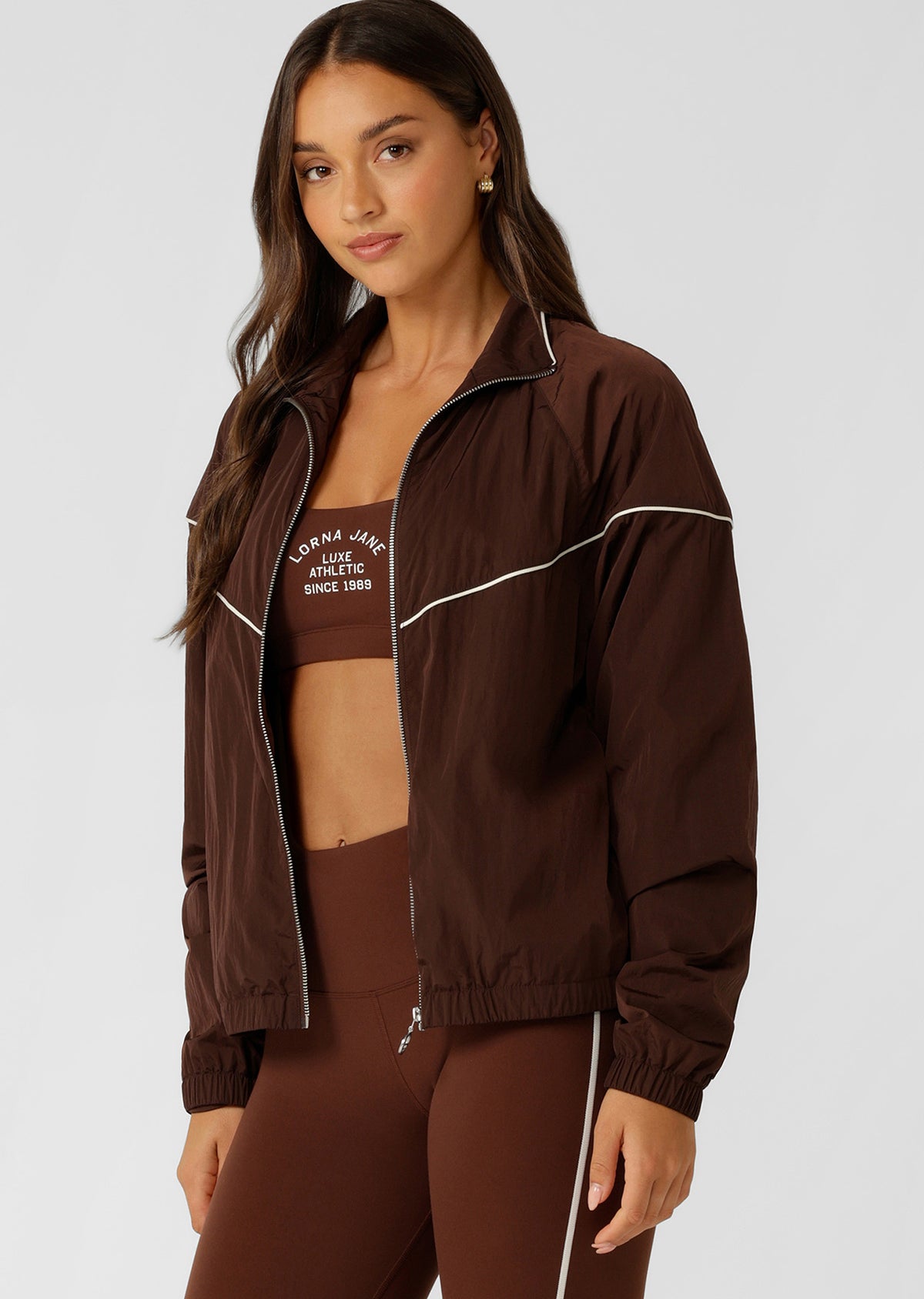 Lorna Jane Heritage Spray Jacket - Truffle