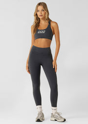 Lorna Jane Fade Out Washed Sports Bra - Washed Black