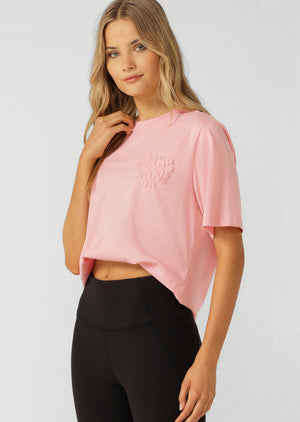 Lorna Jane Never Give Up Relaxed T-Shirt - Ballerina