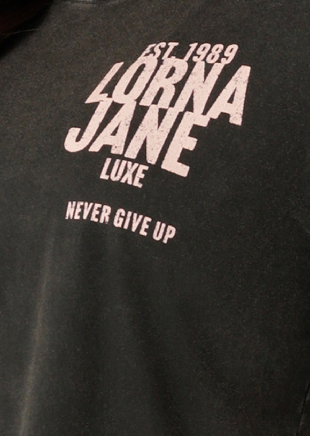 Lorna Jane Heritage Inspiration Washed Relaxed T-Shirt - Washed Black