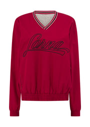 Lorna Jane Home Run V Neck Popover - Dark Red