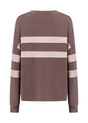 Lorna Jane Campus Oversized Washed Lightweight Sweat - Washed Stone
