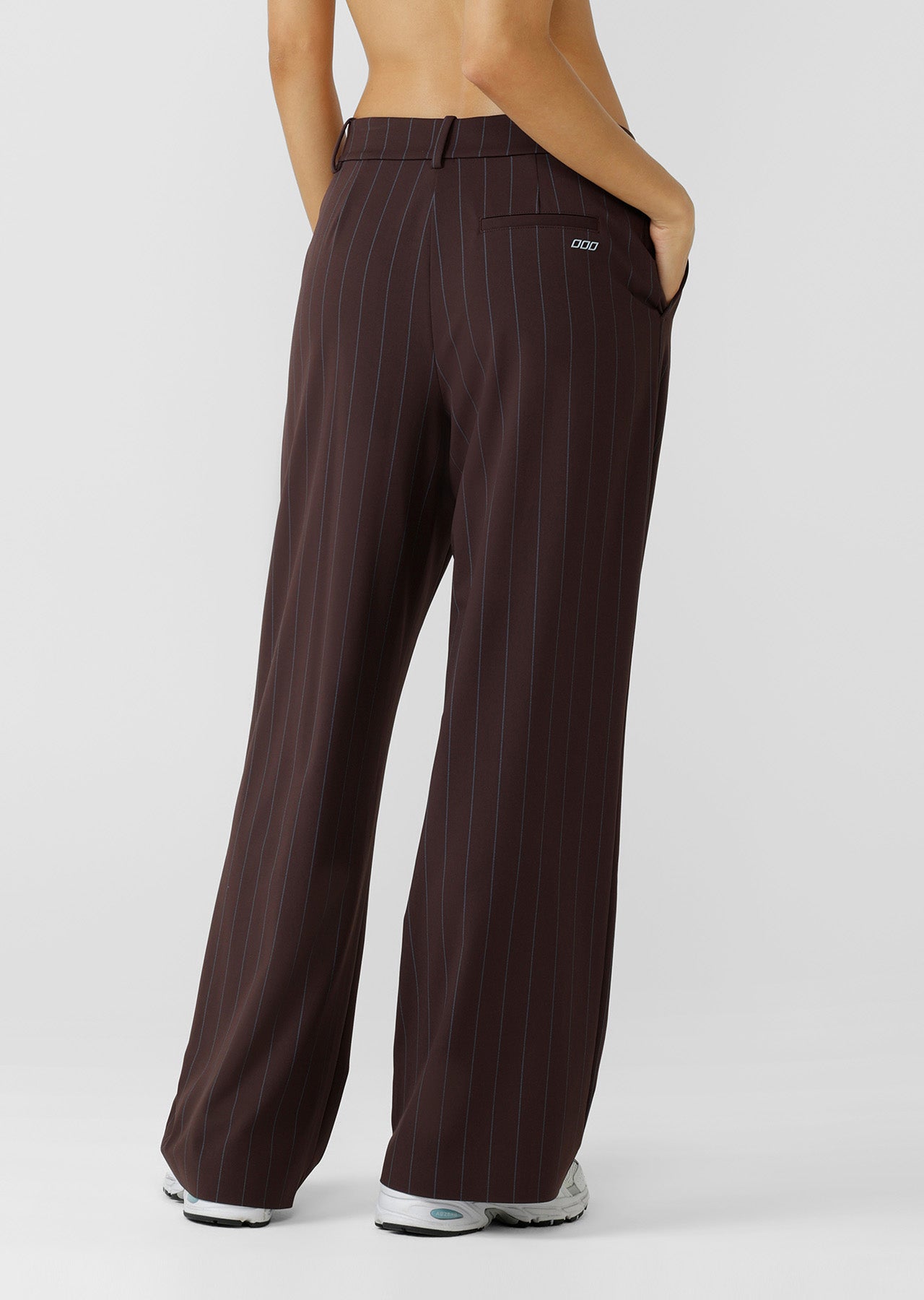 Lorna Jane The Everything Pinstripe Pants - Espresso Pinstripe