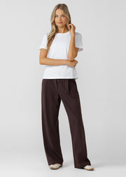 Lorna Jane The Everything Pinstripe Pants - Espresso Pinstripe