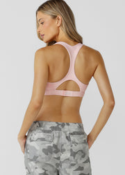 Lorna Jane Tiebreaker High Support Sports Bra - Enchanted Pink Marl