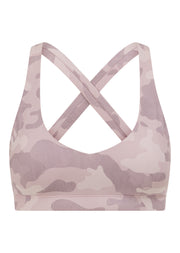 Lorna Jane Cute In Camo Sports Bra - Pink Camo Print