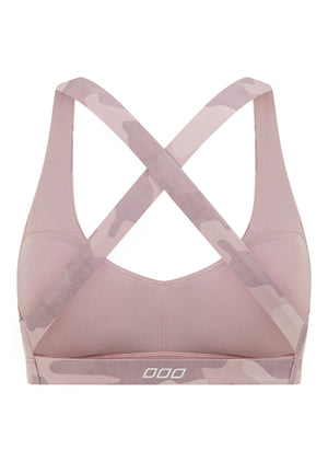 Lorna Jane Cute In Camo Sports Bra - Pink Camo Print