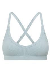 Lorna Jane Traveller Rib Sports Bra - Vibrant Sky