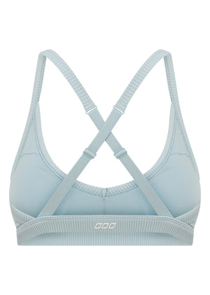 Lorna Jane Traveller Rib Sports Bra - Vibrant Sky
