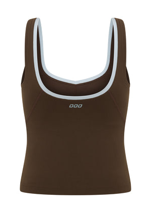 Lorna Jane Sleek Bra Tank Combo - Espresso
