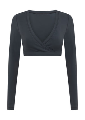 Lorna Jane Wrap It Up Long Sleeve Bra Top - Canyon