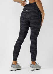 Lorna Jane Camo Ankle Biter Leggings - Black Camo Print
