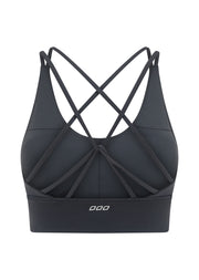 Lorna Jane Lotus Longline Sports Bra - Titanium