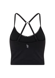 Lorna Jane Sweet Thing Cropped Bra Tank Combo - Black