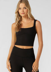 Lorna Jane Irresistible Rib Bra Tank Combo - Black