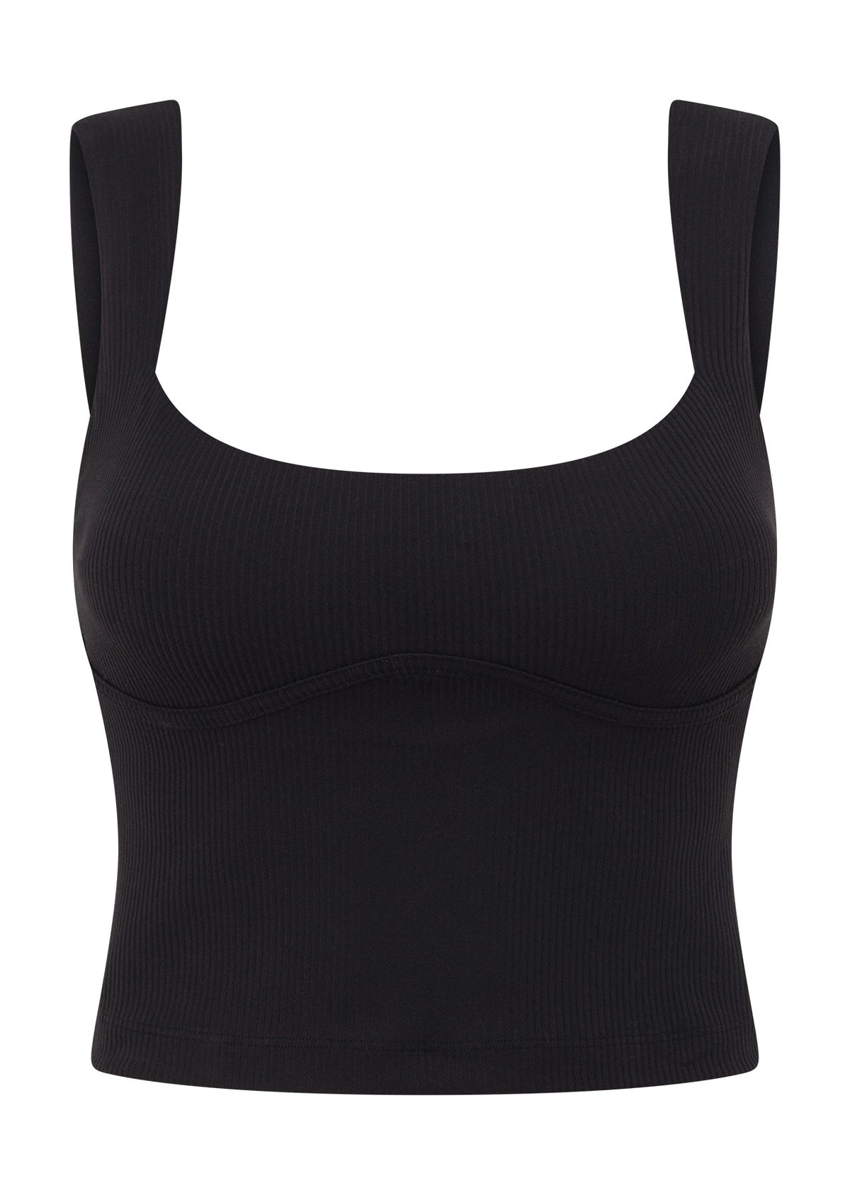 Lorna Jane Irresistible Rib Bra Tank Combo - Black