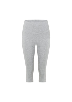 Lorna Jane True Comfort 3/4 Capri Leggings - Grey Marl