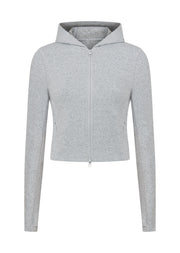Lorna Jane Soft Touch Warm Up Jacket - Grey Marl