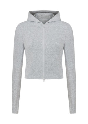 Lorna Jane Soft Touch Warm Up Jacket - Grey Marl