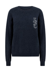 Lorna Jane LJC Boucle Knit Jumper - Platinum Navy