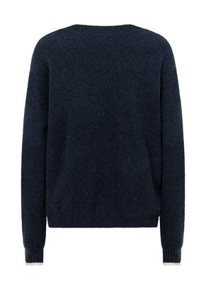 Lorna Jane LJC Boucle Knit Jumper - Platinum Navy