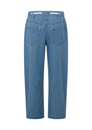 Lorna Jane Off Duty Vintage Wash Denim Pants - Blue Denim