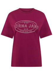 Lorna Jane LJ Athletic Relaxed T-Shirt - Berry Red