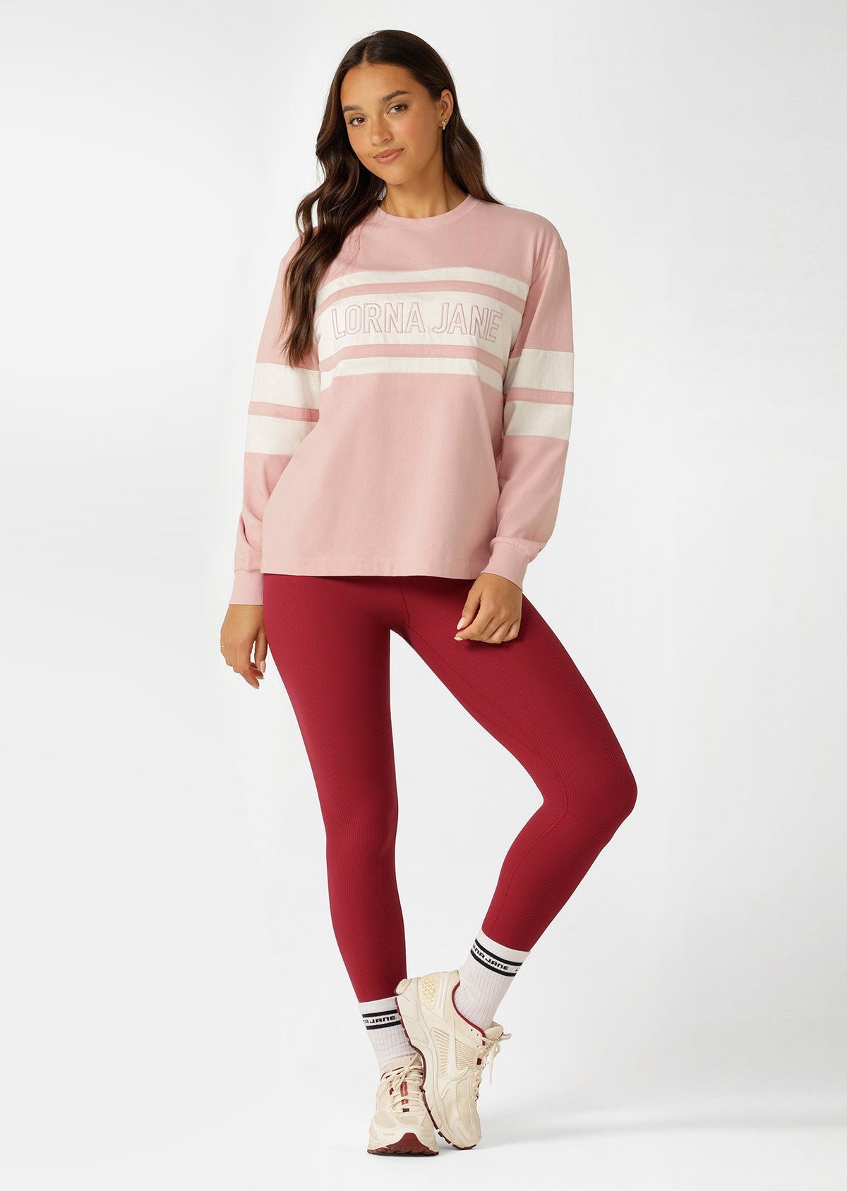 Lorna Jane Trackside Long Sleeve T-Shirt - Dusty Rose