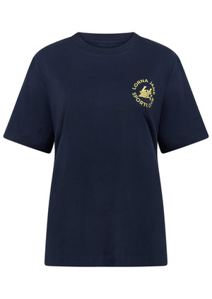 Lorna Jane LJ Sports Club Relaxed T-Shirt - Platinum Navy