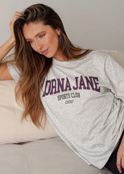 Lorna Jane Game Day Relaxed T-Shirt - Grey Marl