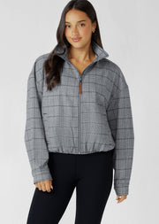 Lorna Jane Studio Jacket - Grey Mini Check