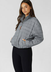 Lorna Jane Studio Jacket - Grey Mini Check