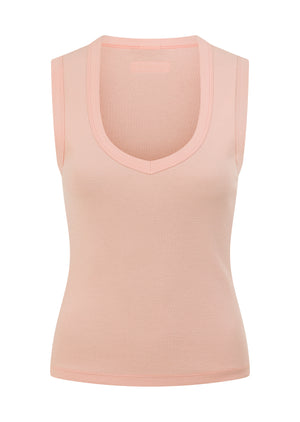Lorna Jane Define Plunge Neck Tank - Enchanted Pink